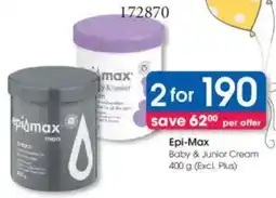 Clicks Epi-Max Baby & Junior Cream offer