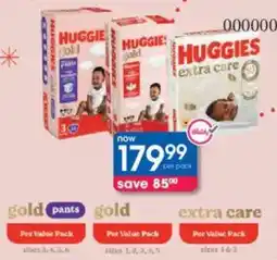 Clicks Huggies extra care/ gold offer