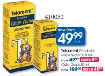 Clicks Telament Paediatric Gripe Water offer