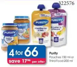 Clicks Purity Pouches or Third Food offer