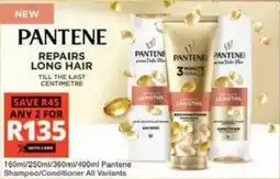 Checkers Pantene Shampoo/ Conditioner All Variants offer