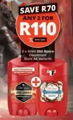 Checkers Old Spice Deodorant Stick All Variants offer