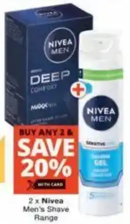 Checkers Nivea Men's Shave Range offer
