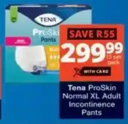 Checkers Tena ProSkin Normal XL Adult Incontinence Pants offer