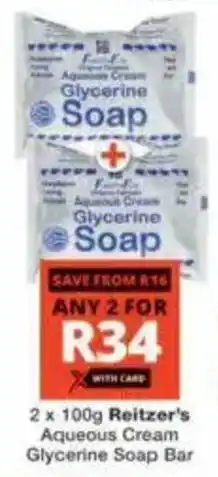 Checkers Reitzer's Aqueous Cream Glycerine Soap Bar offer