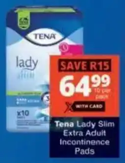 Checkers Tena Lady Slim Extra Adult Incontinence Pads offer