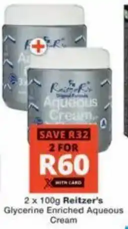 Checkers Reitzer's Glycerine Enriched Aqueous Cream offer