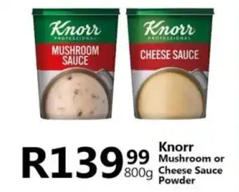 Take 'n Pay Knorr Mushroom or Cheese Sauce Powder offer