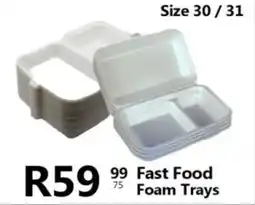 Take 'n Pay Fast Food Foam Trays offer