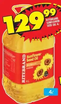 Shoprite Ritebrand Sunflower Seed Oil 4ℓ offer