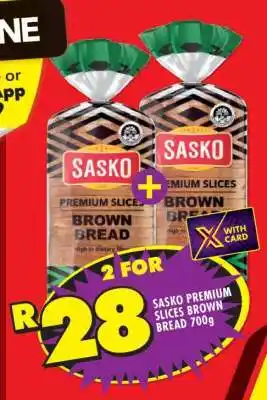 Shoprite Sasko Premium Slices Brown Bread 700g offer