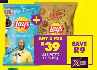 Shoprite LAY'S POTATO CHIPS 120g offer