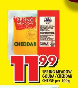 Shoprite SPRING MEADOW GOUDA/CHEDDAR CHEESE per 100g offer