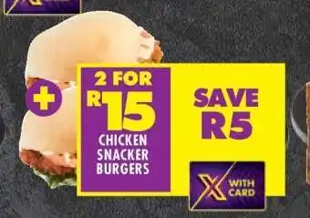 Shoprite CHICKEN SNACKER BURGERS offer