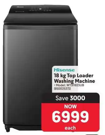 Makro Hisense 18 kg Top Loader Washing Machine offer