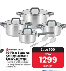 Makro Bennett Read 10-Piece Supreme Cuisine Stainless Steel Cookware offer