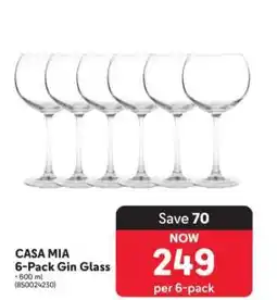 Makro CASA MIA 6-Pack Gin Glass offer