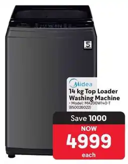 Makro Midea 14 kg Top Loader Washing Machine offer