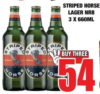 Boxer STRIPED HORSE LAGER NRB 3 X 660ML offer