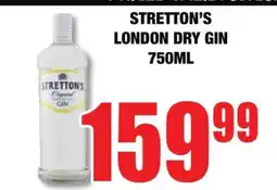 Boxer STRETTON’S LONDON DRY GIN 750ML offer