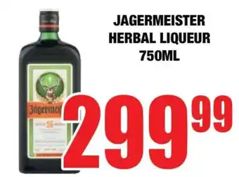 Boxer Jagermeister Herbal Liqueur 750ml offer