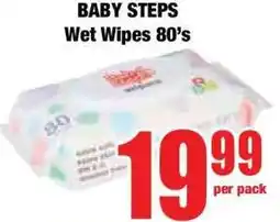 Boxer BABY STEPS Wet Wipes 80's offer