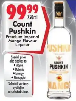 Prestons Count Pushkin Premium Imperial Mango Flavour Liqueur offer