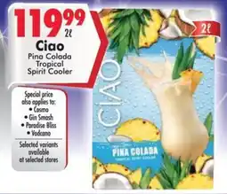 Prestons Ciao Pina Colada Tropical Spirit Cooler offer
