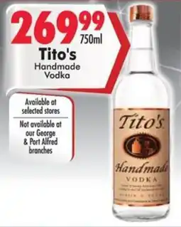 Prestons Tito's Handmade Vodka offer
