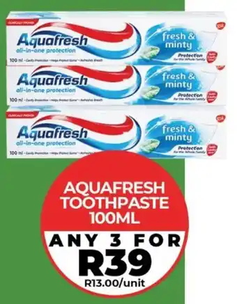 1UP Aquafresh toothpaste offer