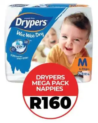 1UP Drypers mega pack nappies offer