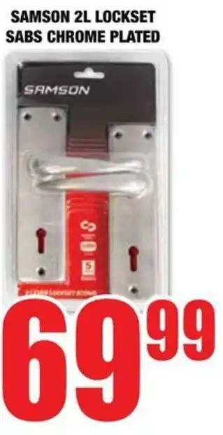 Boxer Build Samson 2l lockset sabs chrome plated offer