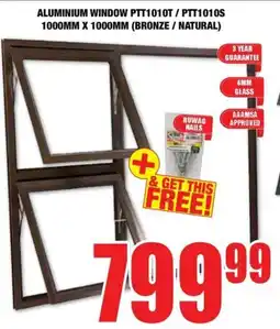 Boxer Build Aluminium window ptt1010t/ptt1010s offer