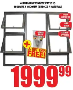 Boxer Build Aluminium window ptt1515 offer