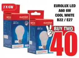 Boxer Build Eurolux led a60 6w cool white b22/e27 offer