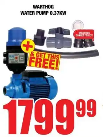 Boxer Build Warthog water pump 0.37kw offer