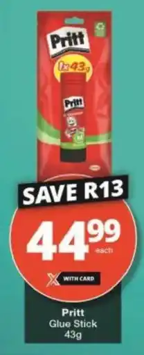 Checkers Pritt Glue Stick offer