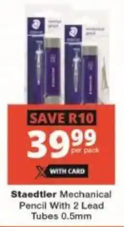 Checkers Staedtler Mechanical Pencil With 2 Lead Tubes offer