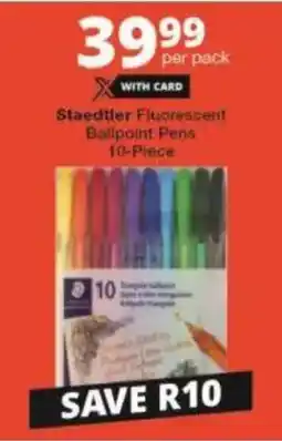 Checkers Staedtler Fluorescent Ballpoint Pens offer