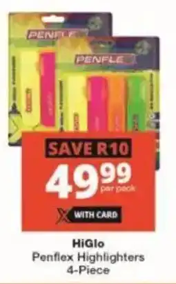 Checkers HiGlo Penflex Highlighters offer