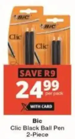 Checkers Bic Clic Black Ball Pen offer