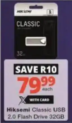 Checkers Hiksemi Classic USB 2.0 Flash Drive 32GB offer