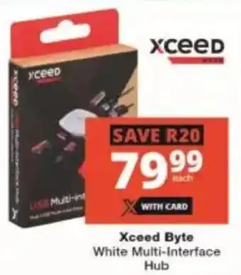Checkers Xceed Byte White Multi-Interface Hub offer