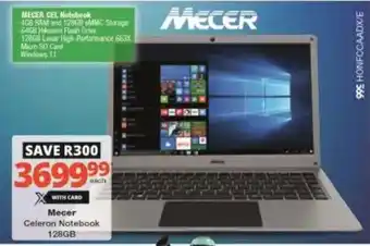 Checkers Mecer Celeron Notebook 128GB offer