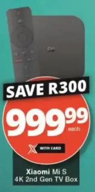 Checkers Xiaomi Mi S 4K 2nd Gen TV Box offer