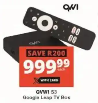 Checkers QVWI S3 Google Leap TV Box offer