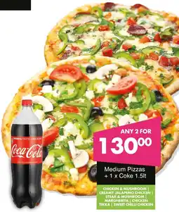 Save Hyper Medium Pizzas + Coke offer