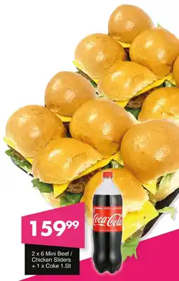 Save Hyper Mini Beef/ Chicken Sliders + Coke offer