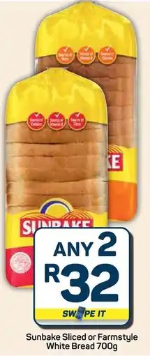 Pick n Pay Hypermarket Sunbake Sliced or Farmstyle White Bread offer