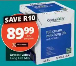 Checkers Crystal Valley Long Life Milk offer